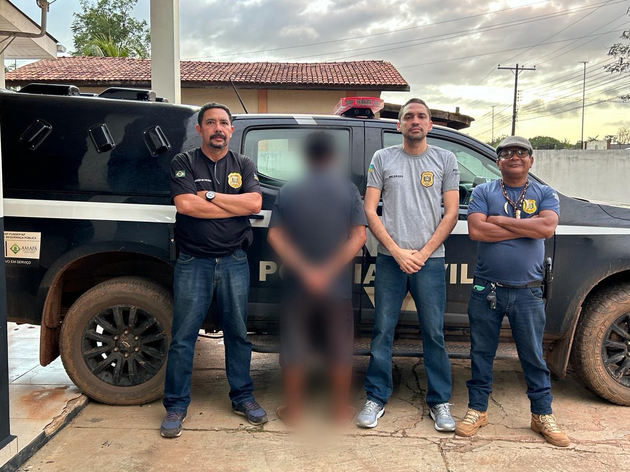EM CALÇOENE, POLÍCIA CIVIL PRENDE INDIVÍDUO CONDENADO JUDICIALMENTE POR TENTATIVA DE HOMICÍDIO QUALIFICADO